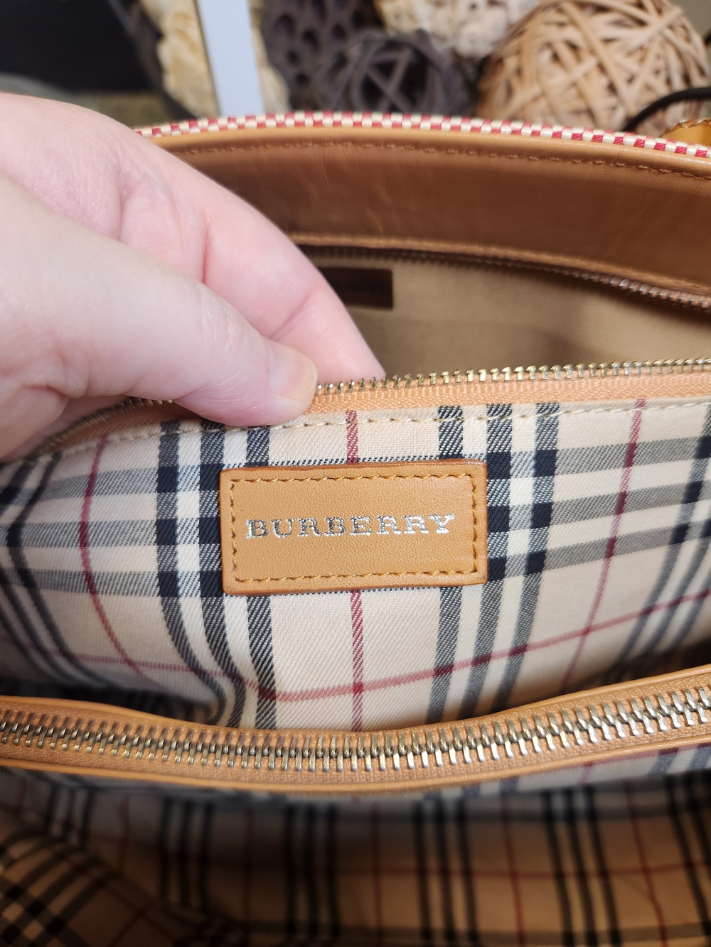Burberry Vintage Pink Canvas Satchel/Tote Bag With COA - Picture 12 of 13